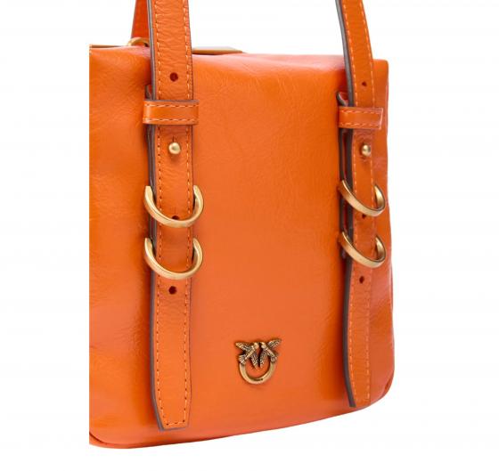 PINKO Borsa Donna Cubic Bag In Pelle Shiny 106465 A76Q Colore Arancione