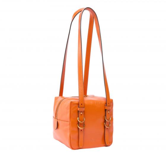 PINKO Borsa Donna Cubic Bag In Pelle Shiny 106465 A76Q Colore Arancione