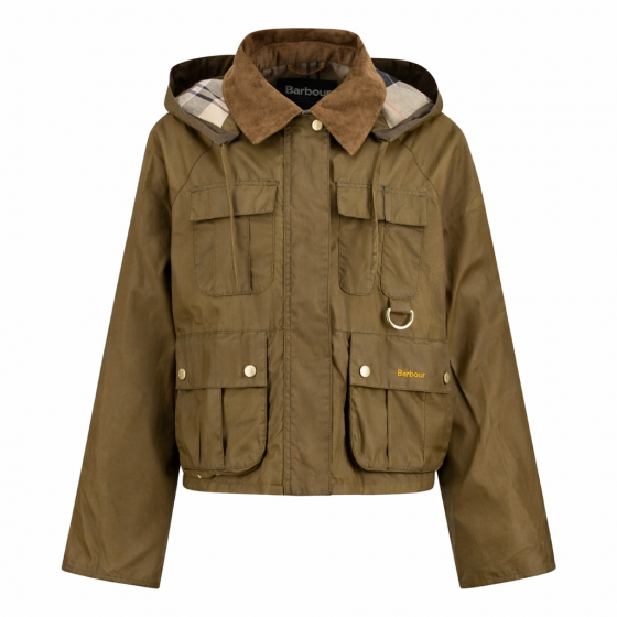 BARBOUR Giubbotto Donna Liza Waxed Jacket In Cotone Cerato LWX1530SN11 Colore Beige Scuro