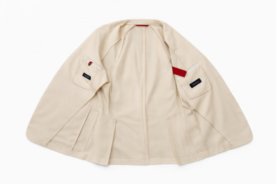 SIMBOLS Abito Uomo Beige Drop 7 A10691M 085 Made in Italy Giacca Sfoderata