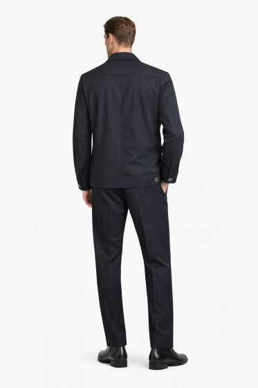SIMBOLS Shirt-Jacket Uomo Nero Completo Destrutturato A21100 090