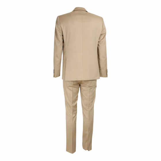 SIMBOLS Abito Uomo Drop 7 Slim Fit Tessuto Spigato A11540 Beige MADE IN ITALY