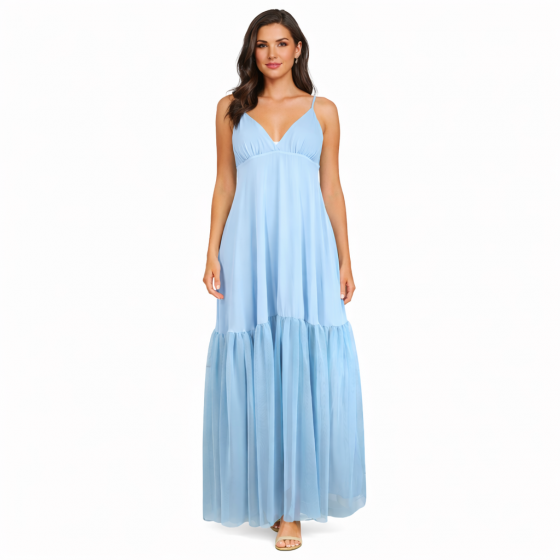 MDM Mademoiselle du Monde Abito Donna ART 4713 Colore Azzurro Polvere
