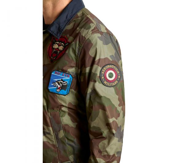 AERONAUTICA MILITARE Giacca Uomo Coach Jacket Camouflage AB3048UCT04286 Colore Verde