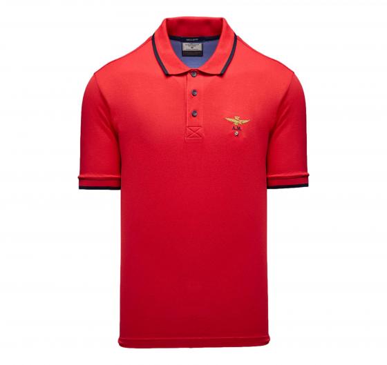 AERONAUTICA MILITARE Polo Uomo In Pique Di Cotone 261PO1308UP00082 Colore Rosso