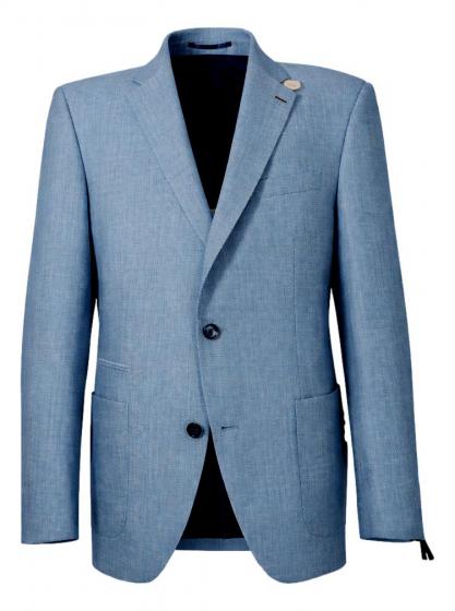 ROY ROBSON Giacca Uomo 14556 Tessuto Lavorato Toppe in Pelle scamosciata Colore Celeste