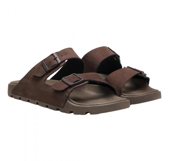 BOSS Sandali Uomo Slider Con Doppia Fascetta e Fibbie Con Logo Surfley Sand mf 50563157 Colore Marrone