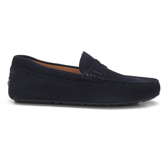 BOSS Mocassini Penny In Pelle Scamosciata Noel Mocc Sdpeb 50541750 Colore Blu Scuro