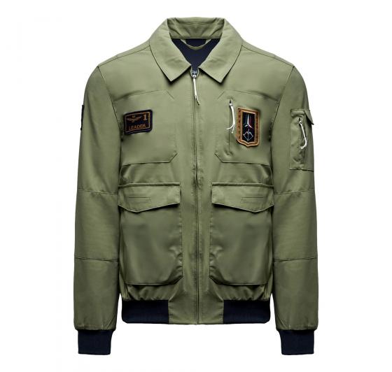 AERONAUTICA MILITARE Giacca Pilot Uomo Tecnica Con Patch AB3049UCT04290 Colore Verde Militare
