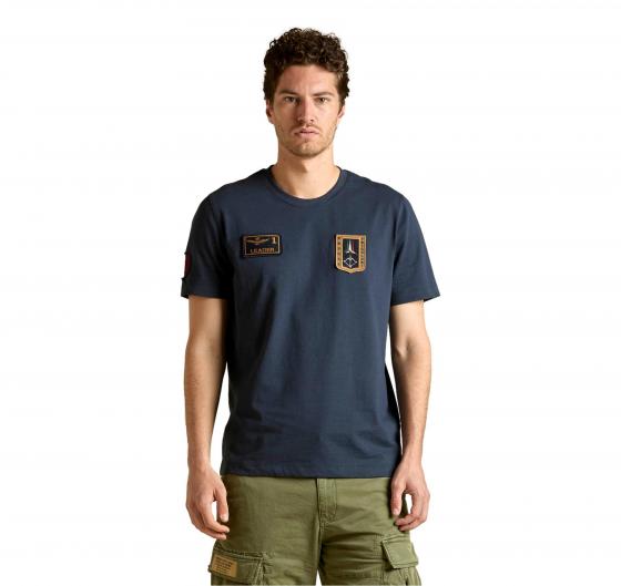 AERONAUTICA MILITARE T Shirt Uomo Con Patch Frecce Tricolori 261TS2544UJ00592 Colore Blu