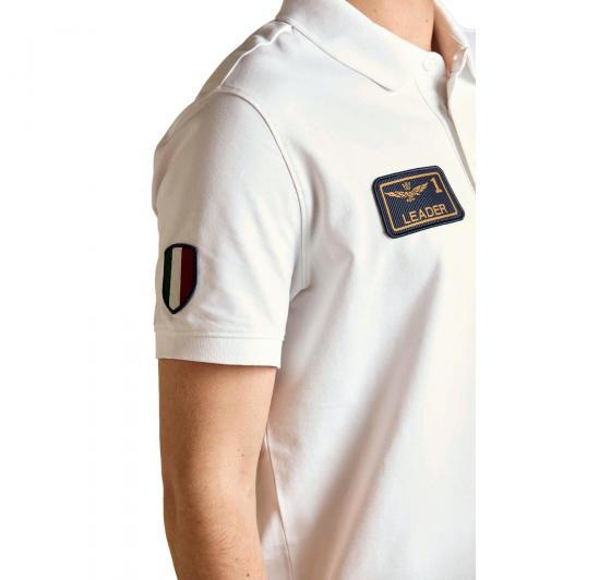 AERONAUTICA MILITARE Polo Uomo Frecce Tricolori Con Patch PO1927UP00191 Colore Bianco