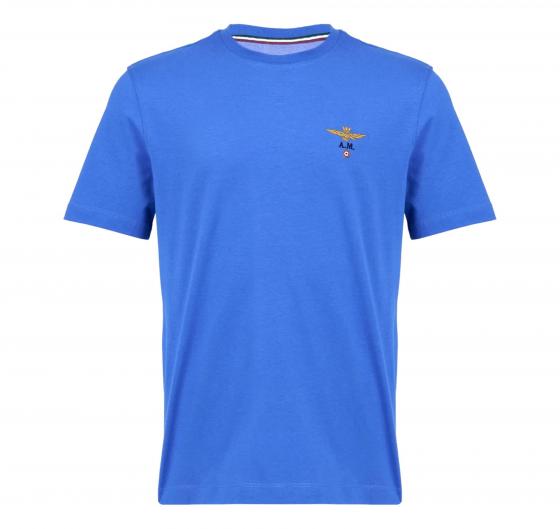 AERONAUTICA MILITARE T Shirt Uomo Girocollo Basica Manica Corta 261TS1580UJ00372 Colore Azzurro