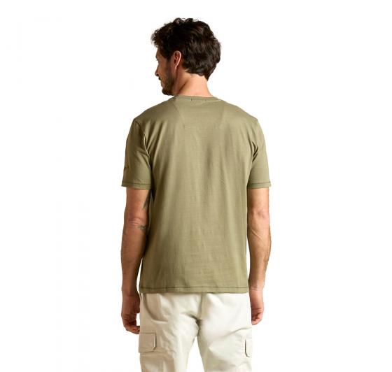 AERONAUTICA MILITARE T Shirt Uomo In Cotone Con Coccarda Tricolore TS2538UJ00727 Colore Verde