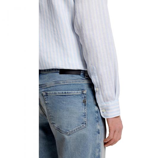 BOSS Camicia Uomo Regular Fit In Lino A Righe H LIAM BD E C1 261 50560595 Colore Righe Azzurre