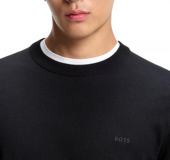 BOSS Maglione Uomo Cotone Girocollo Regular Fit Blu Scuro Upacas-L 50556344