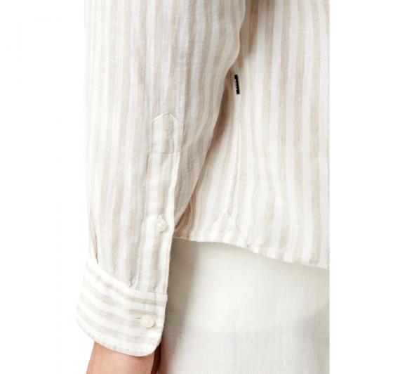 BOSS Camicia Uomo Regular Fit In Lino A Righe H LIAM BD E C1 261 50560595 Colore Righe Beige