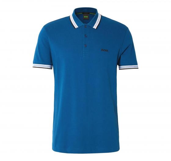 BOSS Polo Uomo Paddy In Pique Di Cotone Regular Fit 50469055 Colore Blu