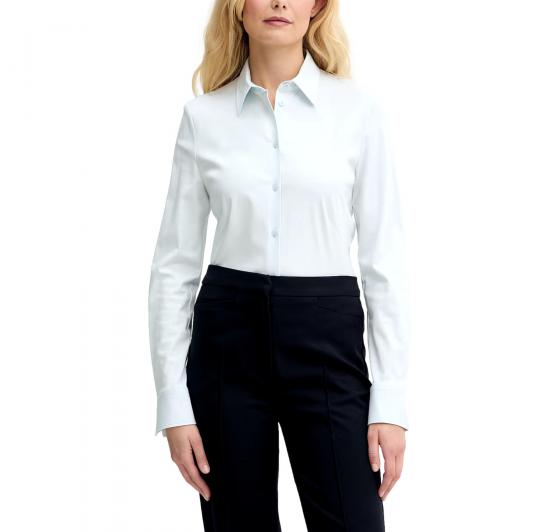BOSS Camicia Donna Extra Slim In Jersey Di Cotone Bronta Tuesday 50543691 Colore Celeste