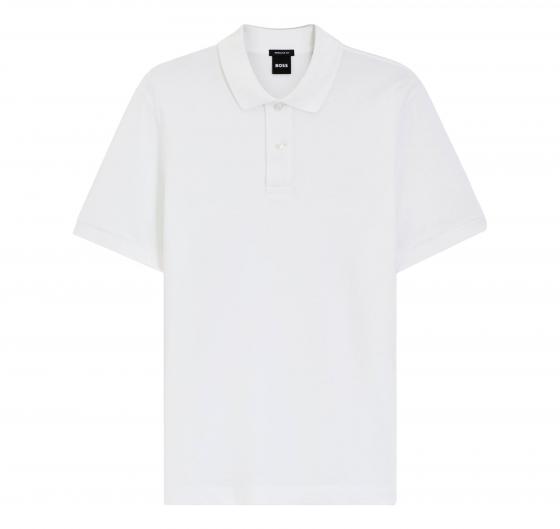 BOSS Polo Uomo Pallas 50553564 Bianco Cotone Pique Regular Fit