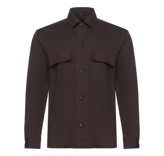 BOSS Camicia Uomo In Lino Relaxed  Fit Con Tasche P CAI K 2P 261 50561419 Colore Marrone