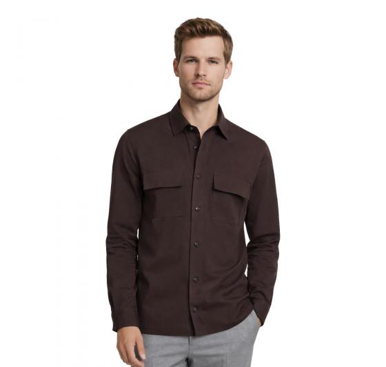 BOSS Camicia Uomo In Lino Relaxed  Fit Con Tasche P CAI K 2P 261 50561419 Colore Marrone