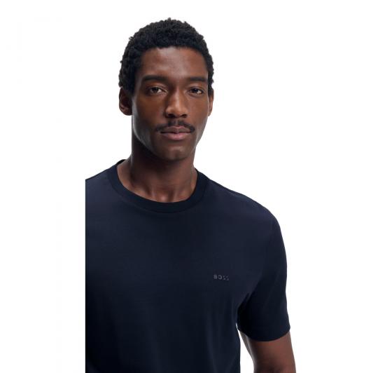 BOSS T Shirt Uomo In Jersey Di Cotone Con Logo Thompson 01 50468347 Colore Blu Scuro 404