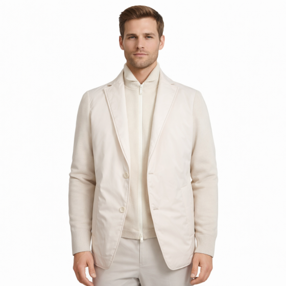 BOSS Giacca Uomo P-HANRY-HYBRID-243F 50521614 Avorio Performance Imbottita