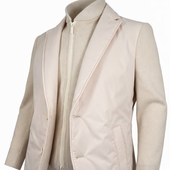 BOSS Giacca Uomo P-HANRY-HYBRID-243F 50521614 Avorio Performance Imbottita
