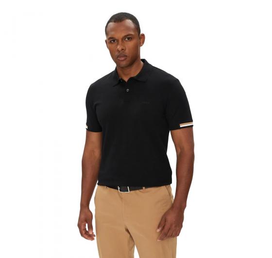 BOSS Polo Uomo In Cotone Pique Regular Fit Parlay 147 50467113 Colore Nero