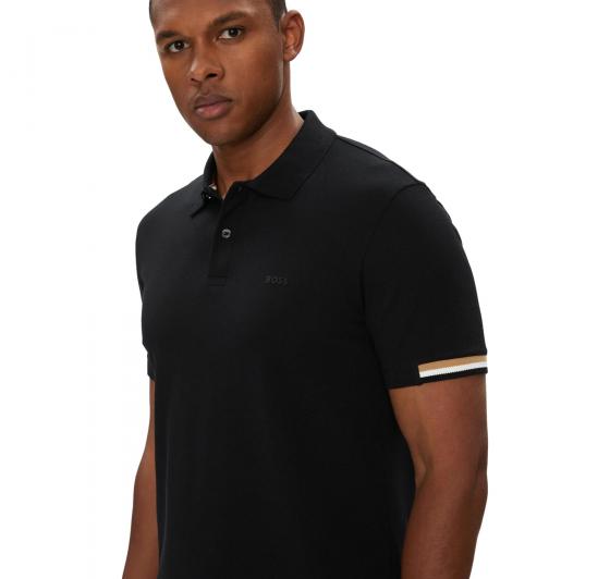 BOSS Polo Uomo In Cotone Pique Regular Fit Parlay 147 50467113 Colore Nero