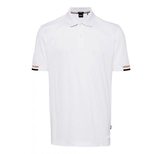BOSS Polo Uomo In Cotone Pique Regular Fit Parlay 147 50467113 Colore Bianco