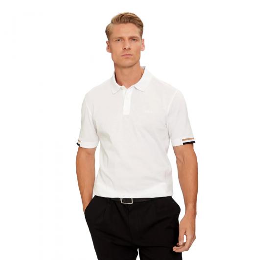 BOSS Polo Uomo In Cotone Pique Regular Fit Parlay 147 50467113 Colore Bianco
