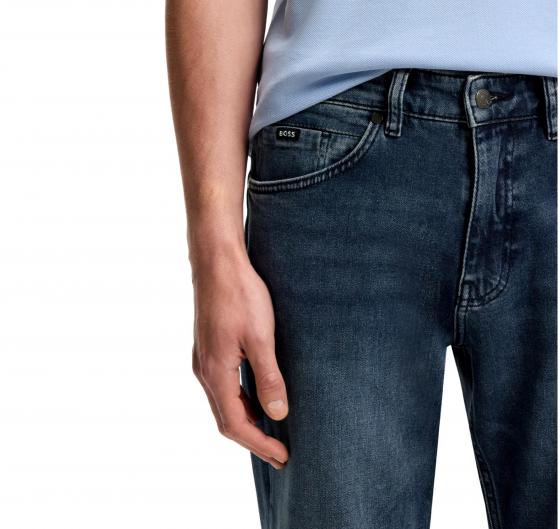 BOSS Jeans Uomo Maine Regular Fit Blu Denim Stretch H-Re.Maine 50524015