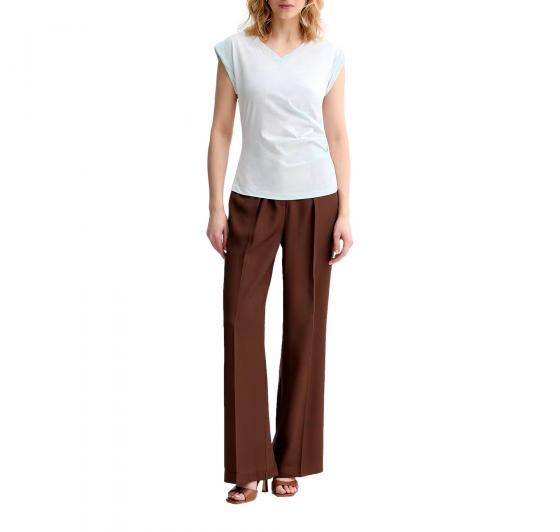 BOSS T Shirt Donna Con Scollo a V Evka 50557376 Colore Azzurro Chiaro