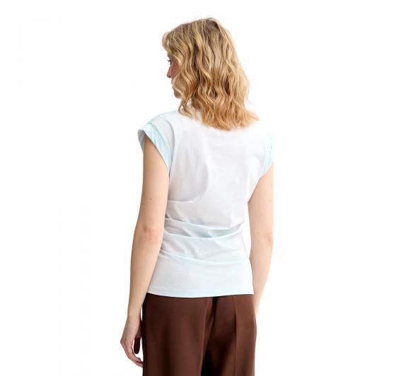 BOSS T Shirt Donna Con Scollo a V Evka 50557376 Colore Azzurro Chiaro