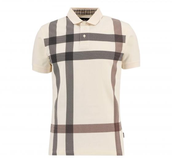 BARBOUR Polo Uomo Blaine Oversized Tartan MML1117WH32 Beige Chiaro
