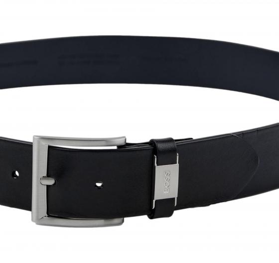 BOSS Cintura Connio in Pelle Brandizzato Sul Passante 50475116 Nero