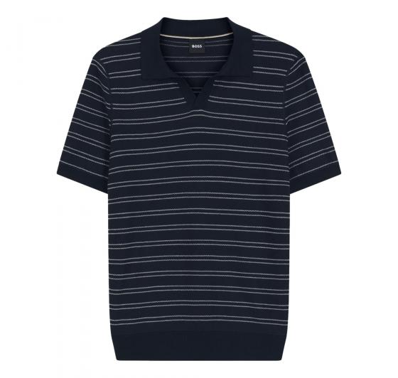 BOSS Maglia Uomo A Righe Orizzontali In Misto Cotone H Narciso 50560483 Colore Blu Scuro