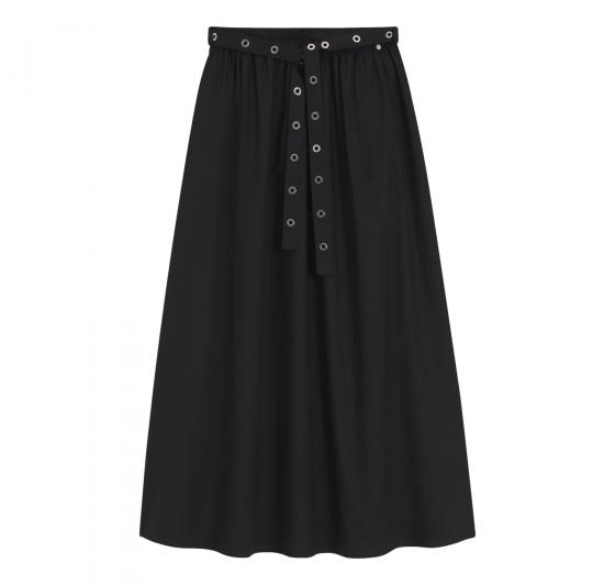 BOSS Gonna Donna Maxi In Popeline Di Cotone Con Cintura Ad Occhielli C Vidol 50559088 Colore Nero