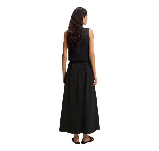 BOSS Gonna Donna Maxi In Popeline Di Cotone Con Cintura Ad Occhielli C Vidol 50559088 Colore Nero