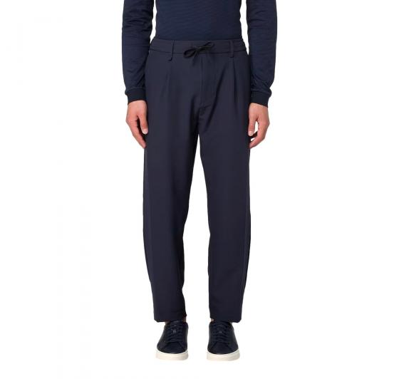 BOSS Pantalone Uomo Con Fit Affusolato In Tessuto Elasticizzato Idrorepellente T Convert Pleat 50539085 Colore Blu