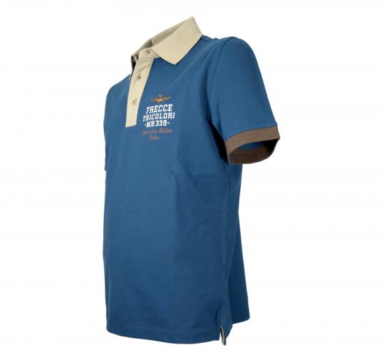 AERONAUTICA MILITARE Polo Uomo Con Ricami Frecce Tricolori 261PO1908UP00191 Colore Blu