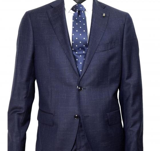 SARTORIA LATORRE Abito Uomo Blu Tramato DROP 8R MOD. AO88EF