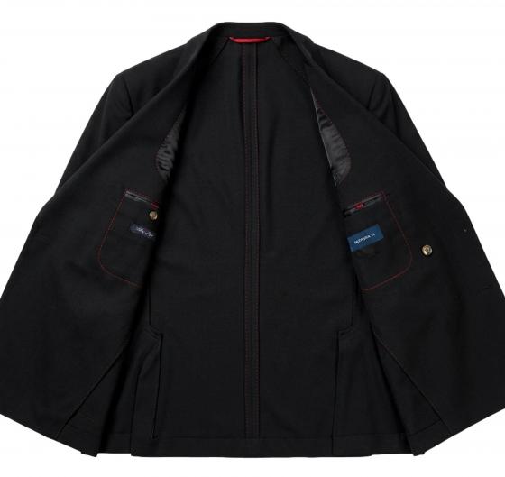 SIMBOLS Abito Uomo Doppiopetto Nero Drop 7 Elasticizzato A11892M Made in Italy