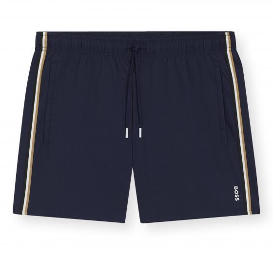 BOSS Boxer Da Mare Uomo Con Logo e Righe Iconic 50491594 Colore Blu Scuro