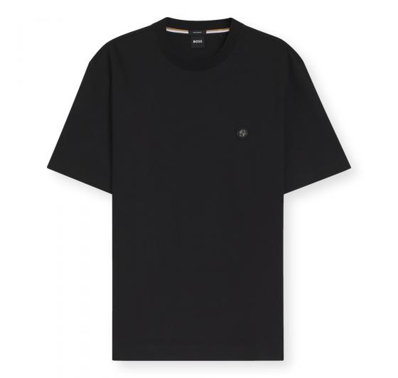 BOSS T Shirt Uomo In Cotone Mercerizzato Con Monogramma Double B C Taut 01 50555844 Colore Nero