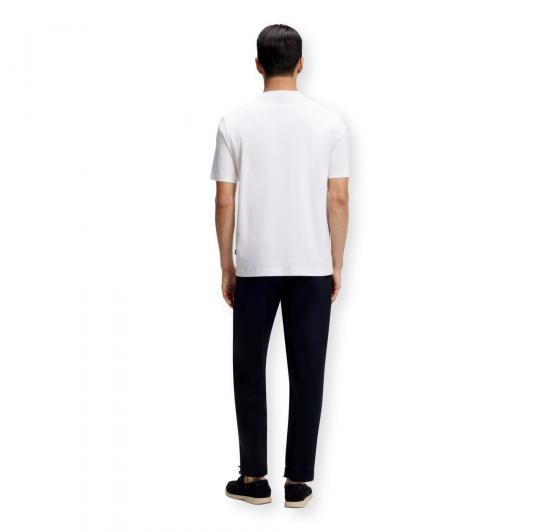 BOSS T Shirt Uomo In Cotone Mercerizzato Con Monogramma Double B C Taut 01 50555844 Colore Bianco