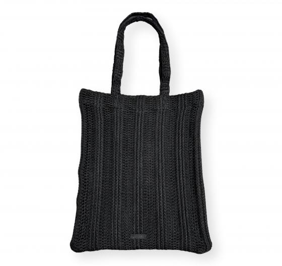 PINKO Borsa Donna Easy Tote Bag In Raffia E Rete 106728 Colore Nero Z99