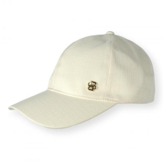 BOSS Cappellino Donna In Twill Di Cotone Con Logo In Metallo Regolabile Ari FB 50560412 Colore Avorio