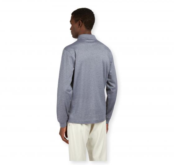 PAUL SHARK Polo Uomo Cotone Double Piqué Manica Lunga 99311003 Colore Grigio